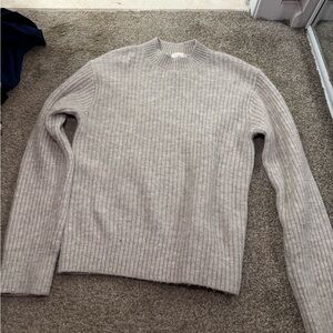 H&M Gray Crewneck Sweater Classic Knit